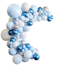 Charger l&#39;image dans la galerie, Party Balloons Set 104PCS blue  white  sliver
