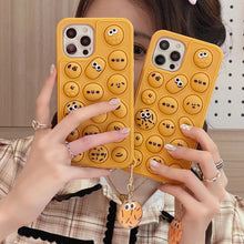 Load image into Gallery viewer, Decompression three-dimensional Emoji smiley pressing thinking mobile phone case silicone for iphone 12  12 pro max
