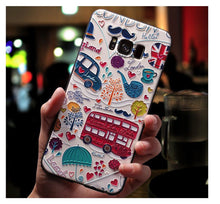 Cargar imagen en el visor de la galería, Samsung teléfono móvil silicona todo incluido anti-caída funda para teléfono móvil S7 S8 S9 S10 PLUS personalidad y creatividad alivio 3D
