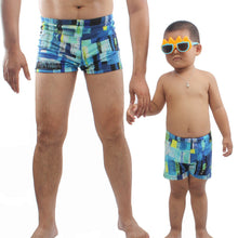 Load image into Gallery viewer, Men&#39;s Parent-Child Swimming Trunks Boys Swimming Trunks Adult Children&#39;s Boxer Shorts Quick Dry Swimsuit Dad Spa Swimwear
