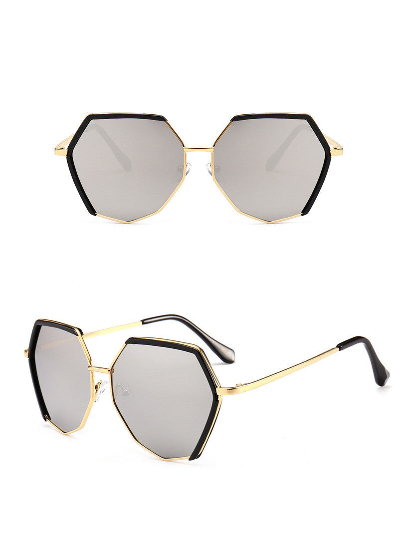 Sunglasses polygonal irregular sunglasses trendy men's and women's glasses fashion all-match UV protection