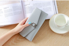 Load image into Gallery viewer, Hot-selling new ladies wallet long buckle simple multi-card female coin purse
