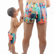 이미지를 갤러리 뷰어에 로드 , Men&#39;s Parent-Child Swimming Trunks Boys Swimming Trunks Adult Children&#39;s Boxer Shorts Quick Dry Swimsuit Dad Spa Swimwear
