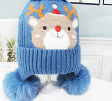 Load image into Gallery viewer, Autumn and winter new children&#39;s hat embroidery snowman cartoon wool hat boys and girls knitted hat plus velvet thick windproof hat

