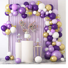 Charger l&#39;image dans la galerie, Party Balloons Set 125PCS purple white golden
