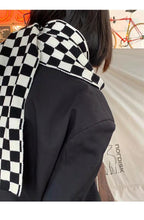 이미지를 갤러리 뷰어에 로드 , 겨울 캐시미어 체크 무늬 스카프 클래식 유니섹스
