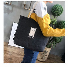 Load image into Gallery viewer, Sail linen cloth shoulder bag art fresh all-match casual handbag
