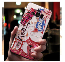 Charger l&#39;image dans la galerie, Samsung téléphone portable silicone tout compris anti-goutte coque de téléphone portable S7 S8 S9 S10 PLUS personnalité et créativité relief 3D
