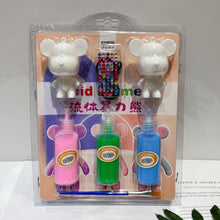Charger l&#39;image dans la galerie, DIY Painting Bear Violent Bear Kit Set Fluid Painting Creative Handmade Doll Figurine Toys Gift
