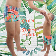 Men's Parent-Child Swimming Trunks Boys Swimming Trunks Adult Children's Boxer Shorts Quick Dry Swimsuit Dad Spa Swimwear