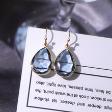 Load image into Gallery viewer, Statement Women&#39;s Earrings Alloy Blue Rhinestone Geometric Earrings
