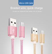 Micro USB Charge Cable Android Mobile Phone Data Sync Charger Cable Charging USB Cables for Samsung Xiaomi HUAWEI