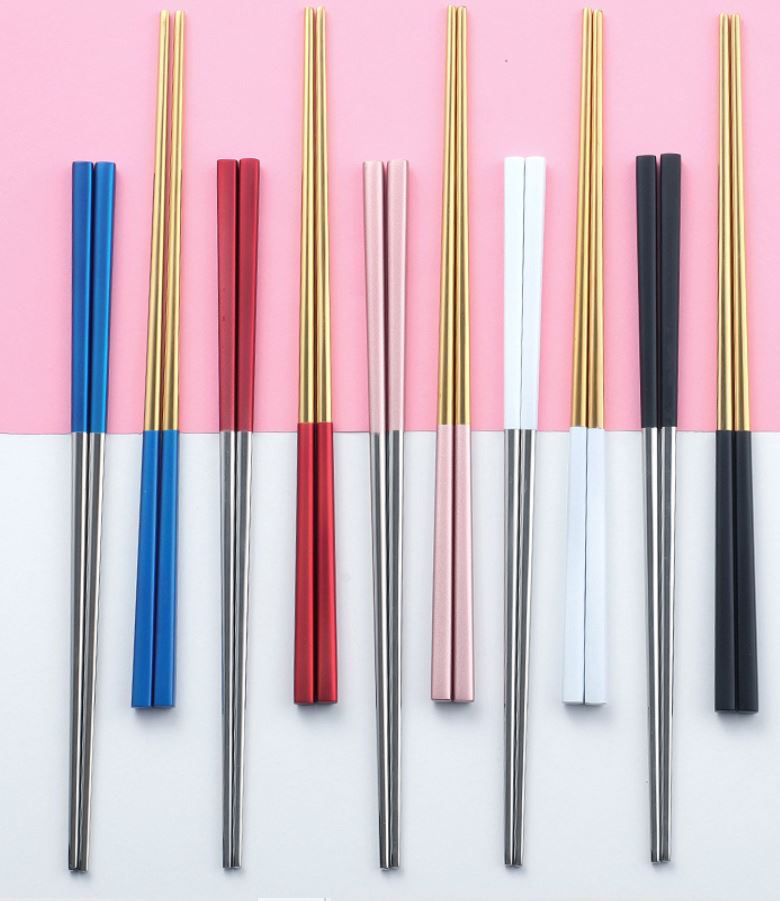 Chopsticks Cutlery Flawear Stainless Steel 1 pair Metal Chopstick