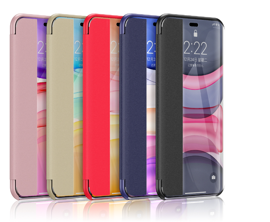 Half Translucent flip phone case for iphoneSE Iphone 11  11pro 11pro max Iphone 12 12pro 12pro max 12mini