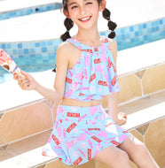Girls Swimwear  Swimming Suit For Toddler Spilit swimming set