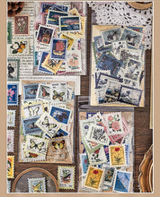 Load image into Gallery viewer, Stamp  Stickers  Washi Stickers Butterfly Stikcers Flowers Stickers Bullet Jounal
