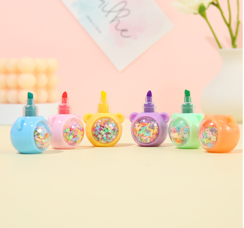 Multi Color Pen Cute Stionery Cartoon Shape Highlighter Markser  The Perfect Gift  For Kids