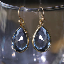 Load image into Gallery viewer, Statement Women&#39;s Earrings Alloy Blue Rhinestone Geometric Earrings
