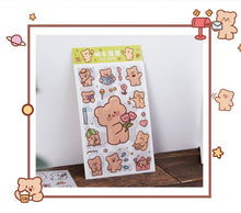 Load image into Gallery viewer, Cute Stickers Bunny Bear Funny  Sticker Emoji stickers Macbook stickers Decorative Tape
