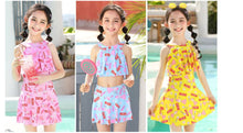 이미지를 갤러리 뷰어에 로드 , Girls Swimwear  Swimming Suit For Toddler Spilit swimming set
