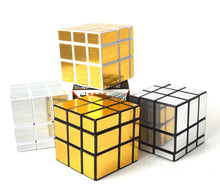 Load image into Gallery viewer, Black and white mirror Feel  Rubik&#39;s Cube 3X3 special-shaped  gold silver color fast speed smooth children&#39;s smart toys

