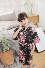 Load image into Gallery viewer, Children&#39;s Kimono Nightgown Skirt Flowers Multicolor girls
