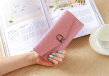 Charger l&#39;image dans la galerie, Hot-selling new ladies wallet long buckle simple multi-card female coin purse
