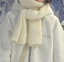 Load image into Gallery viewer, Ins style milky white scarf new female winter all-match student warm scarf
