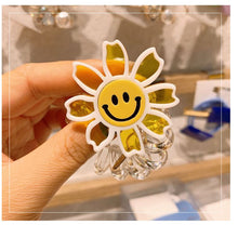 Load image into Gallery viewer, Hair rope Sun Flower Telephone Line Smiley Adult Hair Rope Transparent Fresh style
