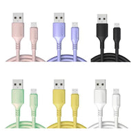 1m Macaron Color Silicone 5A Fast Charging Cable USB for IPHONG and type-c SAMSUNG  HUAFEI XIAOMI