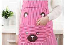 이미지를 갤러리 뷰어에 로드 , Kitchen cooking apron waterproof and oil-proof household apron home bear adult coverall work clothes  Material: Polyester
