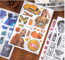 Load image into Gallery viewer, Vintage Stickers  Vintage Vibes Bullet Journal  Washi Tape  Planner Stickers
