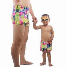 Cargar imagen en el visor de la galería, Men&#39;s Parent-Child Swimming Trunks Boys Swimming Trunks Adult Children&#39;s Boxer Shorts Quick Dry Swimsuit Dad Spa Swimwear
