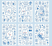 Charger l&#39;image dans la galerie, Cute Stickers Bunny Bear Funny  Sticker Emoji stickers Macbook stickers Decorative Tape
