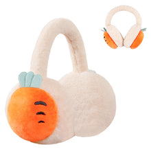이미지를 갤러리 뷰어에 로드 , Fruits shape earmuffs warm cute  colorful  plush earbags  antifreeze
