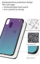 将图片加载到图库查看器，渐变色iPhone专用钢化玻璃手机壳
